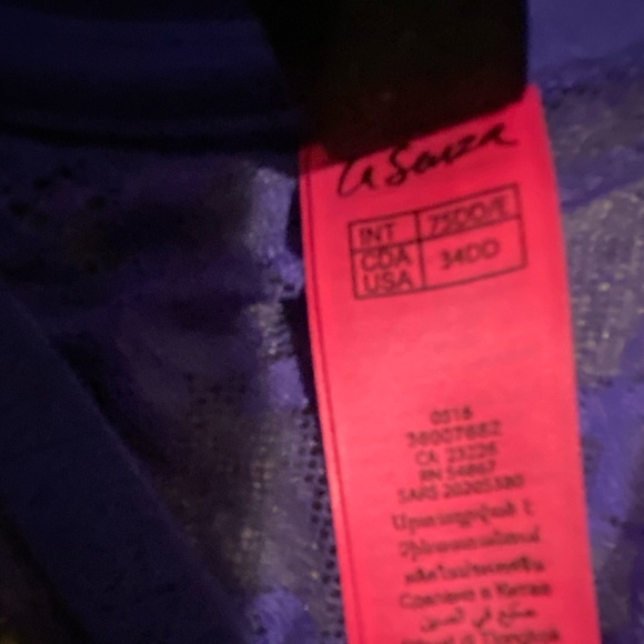 Blue Beyond Sexy La Senza push up bra with lace back and sparkles - Picture 4 of 4